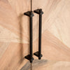 Lucas Sideboard Buffet Console | 4 Doors | Black Brown Wood | 72"