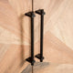 Lucas Sideboard Buffet Console | 4 Doors | Black Brown Wood | 72"