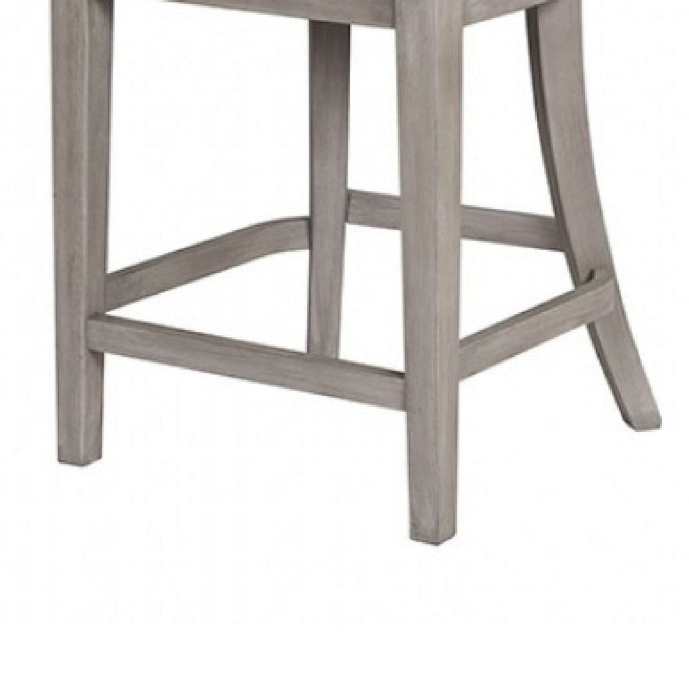 Zoko Counter Height Chair Set of 2 | Curved Cut Out Back | White Wash BM333728
