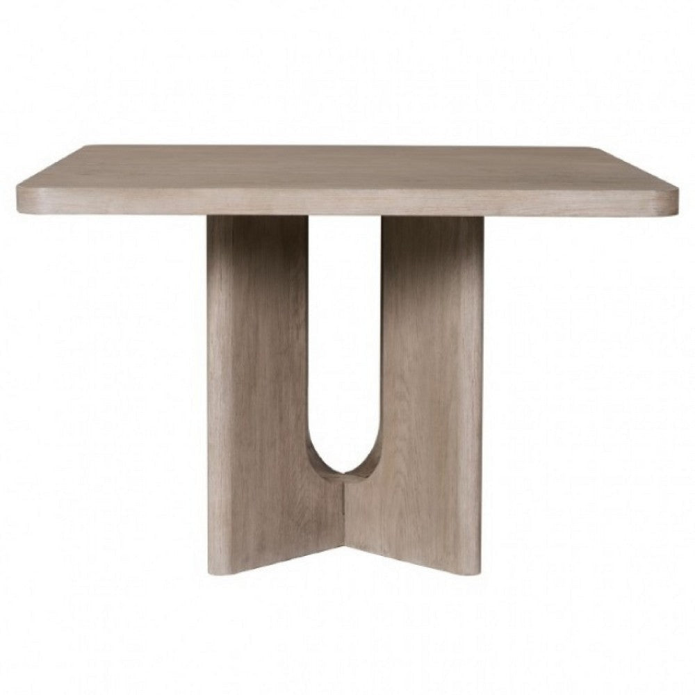 Zoko Square Counter Height Table | Pedestal Base White Wash Oak Finish BM333729