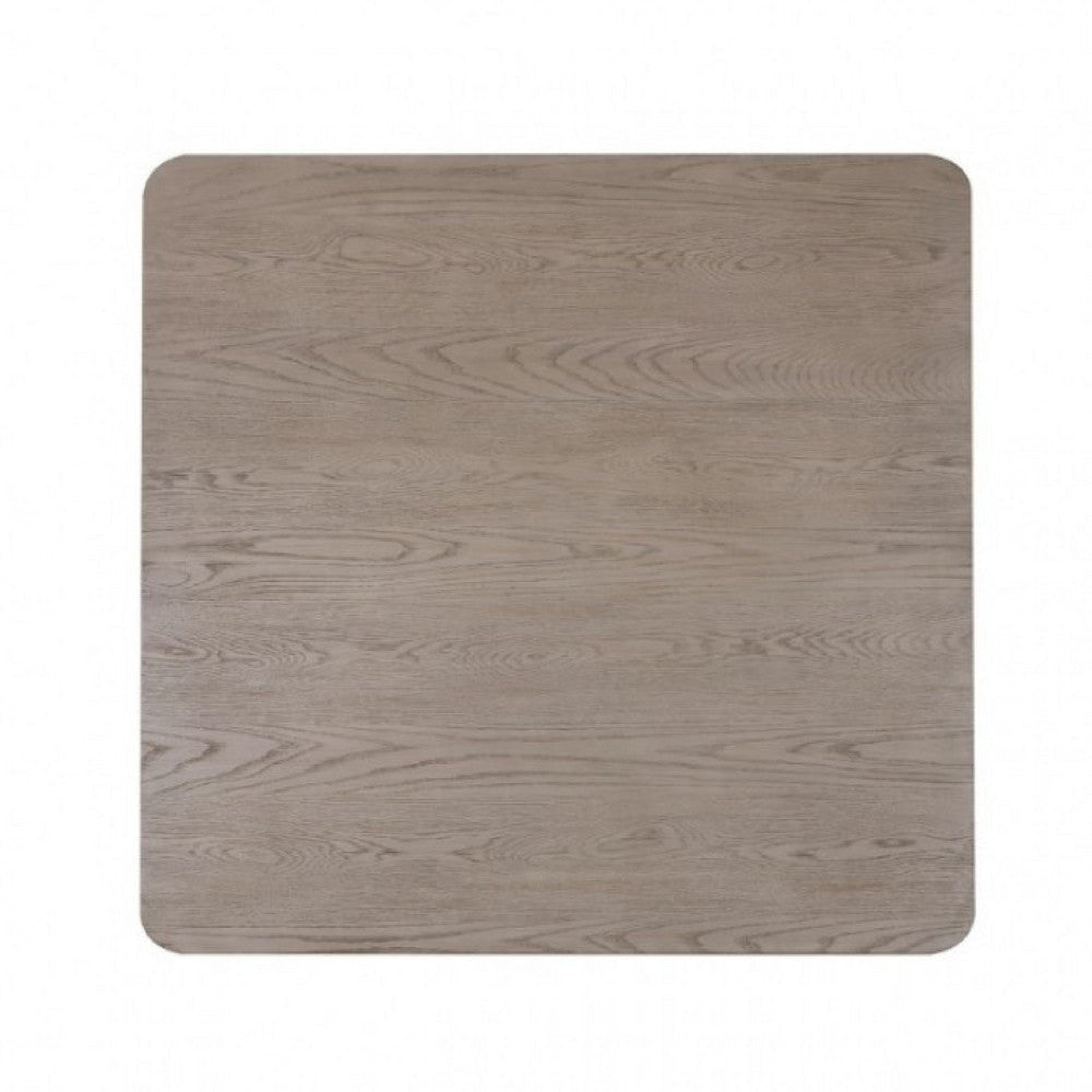 Zoko Square Counter Height Table | Pedestal Base White Wash Oak Finish BM333729