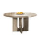 Zoko Round Dining Table | Pedestal Base | White Wash Solid Wood 54"