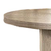 Zoko Round Dining Table | Pedestal Base | White Wash Solid Wood 54’’ BM333730