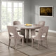 Zoko Round Dining Table | Pedestal Base | White Wash Solid Wood 54"