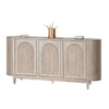 Zoko Sideboard Buffet Console | Arched Design Doors | 77’’ White Wash BM333731