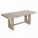 Zoko Dining Table | Pedestal Base | Classic White Wash Rubberwood 83"