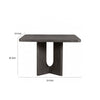 Zoko Square Counter Height Dining Table | Pedestal Base Ash Gray Wood