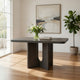 Zoko Square Counter Height Dining Table | Pedestal Base Ash Gray Wood