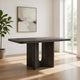Zoko Square Counter Height Dining Table | Pedestal Base Ash Gray Wood