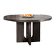 Zoko Round Dining Table | Pedestal Base | Ash Gray | Solid Wood 54"