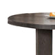 Zoko Round Dining Table | Pedestal Base | Ash Gray | Solid Wood 54"