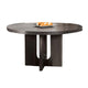 Zoko Round Dining Table | Pedestal Base | Ash Gray | Solid Wood 54"