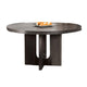Zoko Round Dining Table | Pedestal Base | Ash Gray | Solid Wood 54"