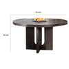 Zoko Round Dining Table | Pedestal Base | Ash Gray | Solid Wood 54’’ BM333735