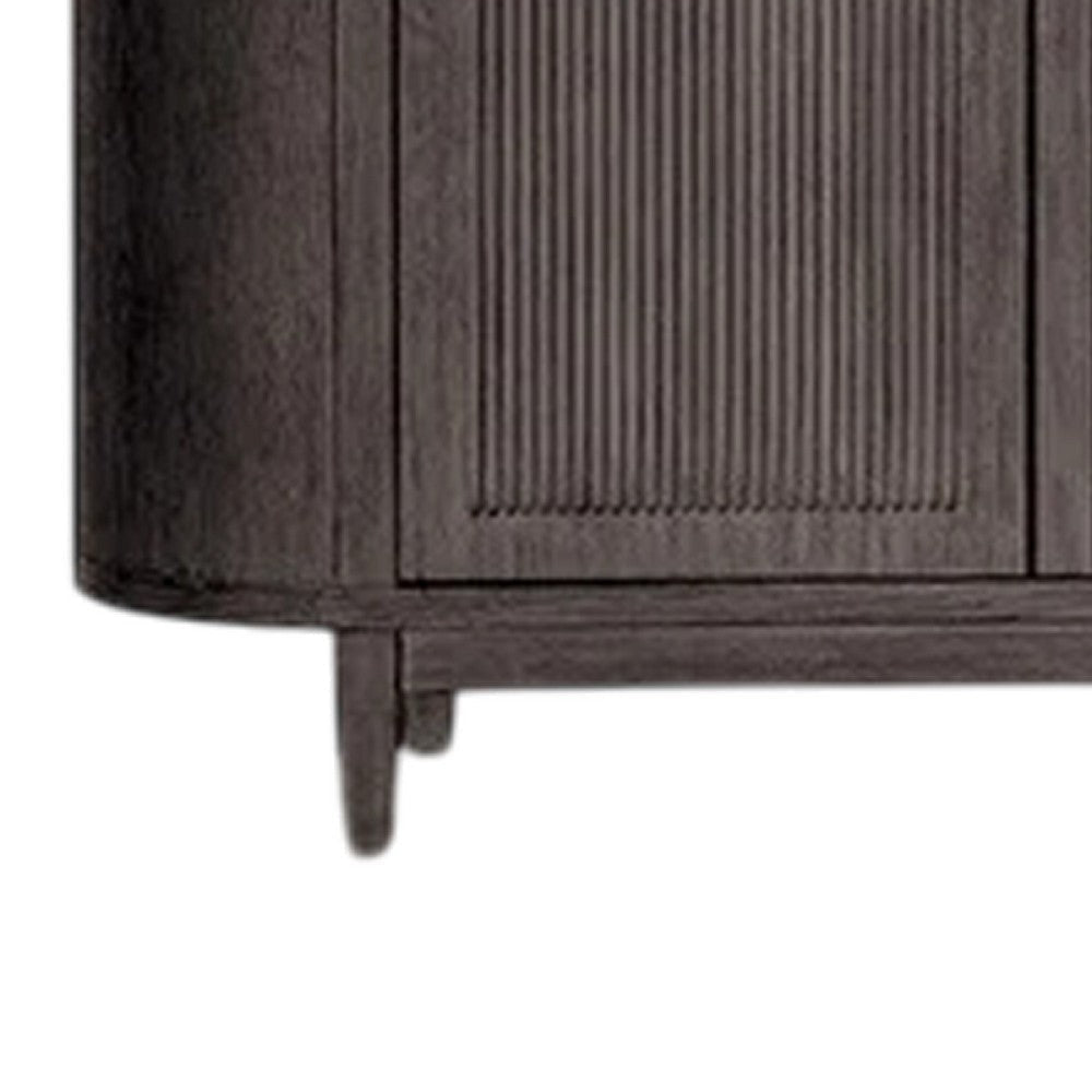 Zoko Sideboard Buffet Console | Arched Design Doors | Gray Wood 77’’ BM333736