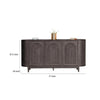 Zoko Sideboard Buffet Console | Arched Design Doors | Gray Wood 77’’ BM333736