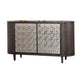 Zoko Sideboard Buffet Console | 2 Doors | Chrome | Ash Gray Wood 60’’ BM333737