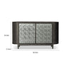 Zoko Sideboard Buffet Console | 2 Doors | Chrome | Ash Gray Wood 60’’ BM333737