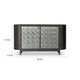 Zoko Sideboard Buffet Console | 2 Doors | Chrome | Ash Gray Wood 60’’ BM333737