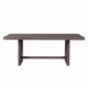 Zoko Dining Table | Pedestal Base | Dark Ash Gray | Solid Wood 83’’ BM333738