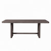 Zoko Dining Table | Pedestal Base | Dark Ash Gray | Solid Wood 83"