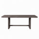 Zoko Dining Table | Pedestal Base | Dark Ash Gray | Solid Wood 83"
