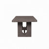 Zoko Dining Table | Pedestal Base | Dark Ash Gray | Solid Wood 83"