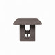 Zoko Dining Table | Pedestal Base | Dark Ash Gray | Solid Wood 83"