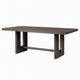 Zoko Dining Table | Pedestal Base | Dark Ash Gray | Solid Wood 83"