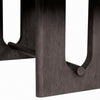 Zoko Dining Table | Pedestal Base | Dark Ash Gray | Solid Wood 83"