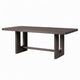 Zoko Dining Table | Pedestal Base | Dark Ash Gray | Solid Wood 83"