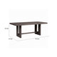 Zoko Dining Table | Pedestal Base | Dark Ash Gray | Solid Wood 83"