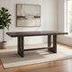 Zoko Dining Table | Pedestal Base | Dark Ash Gray | Solid Wood 83"