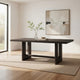 Zoko Dining Table | Pedestal Base | Dark Ash Gray | Solid Wood 83"