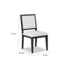 Ginie Dining Side Chair Set of 2 | Farmhouse Legs | Black Rubberwood BM333739