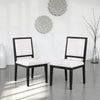 Ginie Dining Side Chair Set of 2 | Farmhouse Legs | Black Rubberwood BM333739