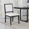 Ginie Dining Side Chair Set of 2 | Farmhouse Legs | Black Rubberwood