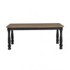 Ginie Dining Table | Farmhouse Legs | Rectangular Oak Black Wood 78’’ BM333740