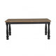 Ginie Dining Table | Farmhouse Legs | Rectangular Oak Black Wood 78’’ BM333740