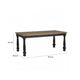 Ginie Dining Table | Farmhouse Legs | Rectangular Oak Black Wood 78"