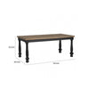 Ginie Dining Table | Farmhouse Legs | Rectangular Oak Black Wood 78’’ BM333740