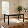 Ginie Dining Table | Farmhouse Legs | Rectangular Oak Black Wood 78"