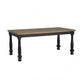 Ginie Dining Table | Farmhouse Legs | Rectangular Oak Black Wood 78"