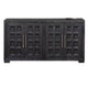 Kizie Sideboard Buffet Console 4 Doors and Shelves | Black Wood 66"