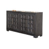 Kizie Sideboard Buffet Console 4 Doors and Shelves | Black Wood 66"