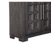 Kizie Sideboard Buffet Console 4 Doors and Shelves | Black Wood 66’’