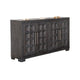Kizie Sideboard Buffet Console 4 Doors and Shelves | Black Wood 66"