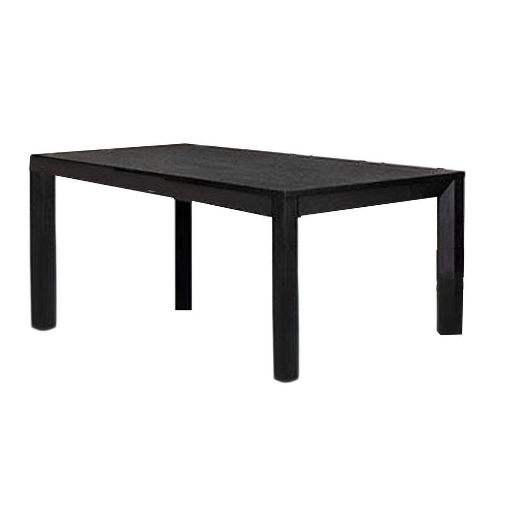 Kizie Dining Table | 94-118" Extendable | Weathered Black Rubberwood