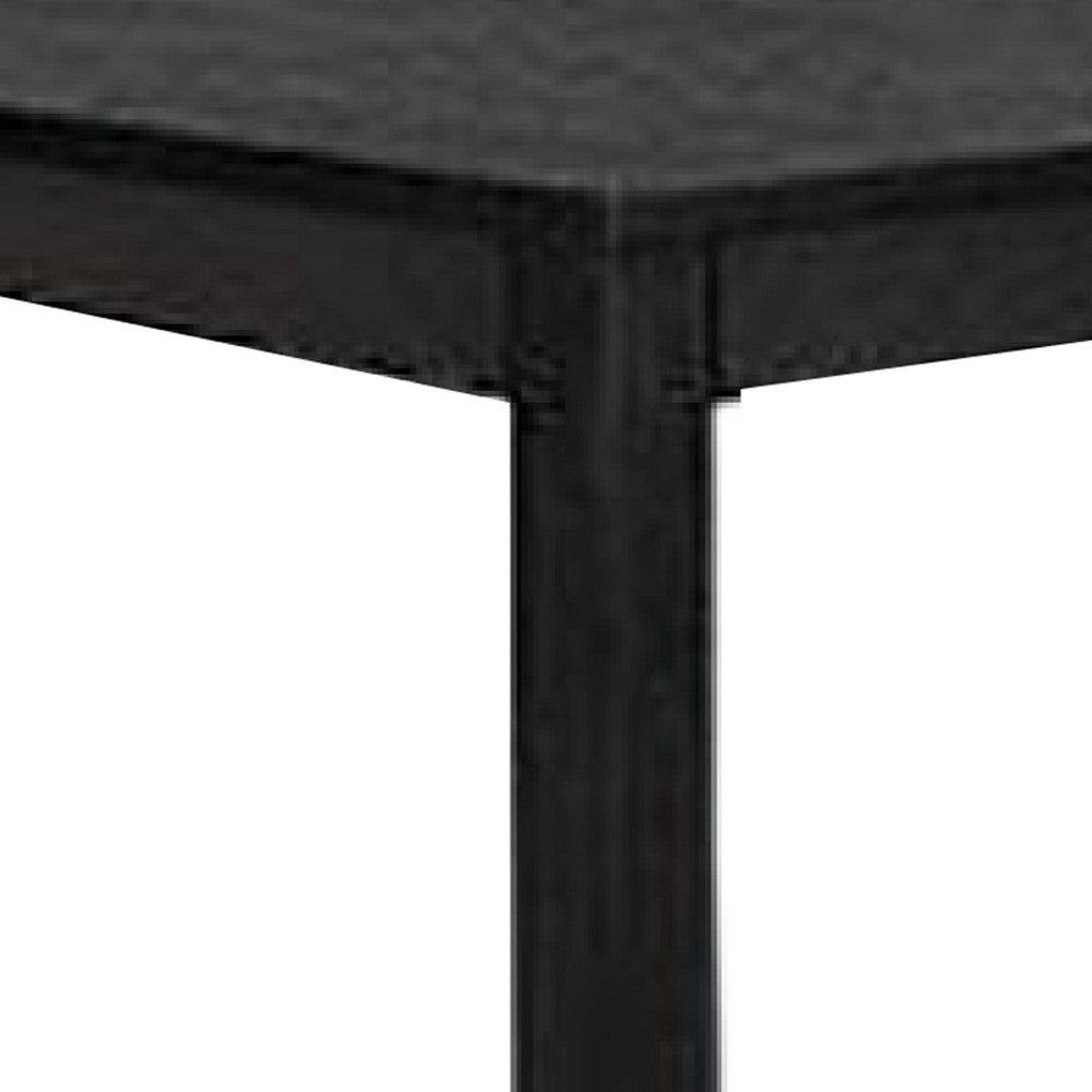 Kizie Dining Table | 94-118" Extendable | Weathered Black Rubberwood