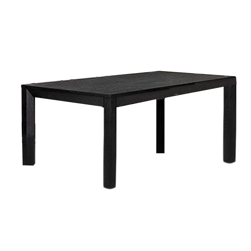 Kizie Dining Table | 94-118" Extendable | Weathered Black Rubberwood